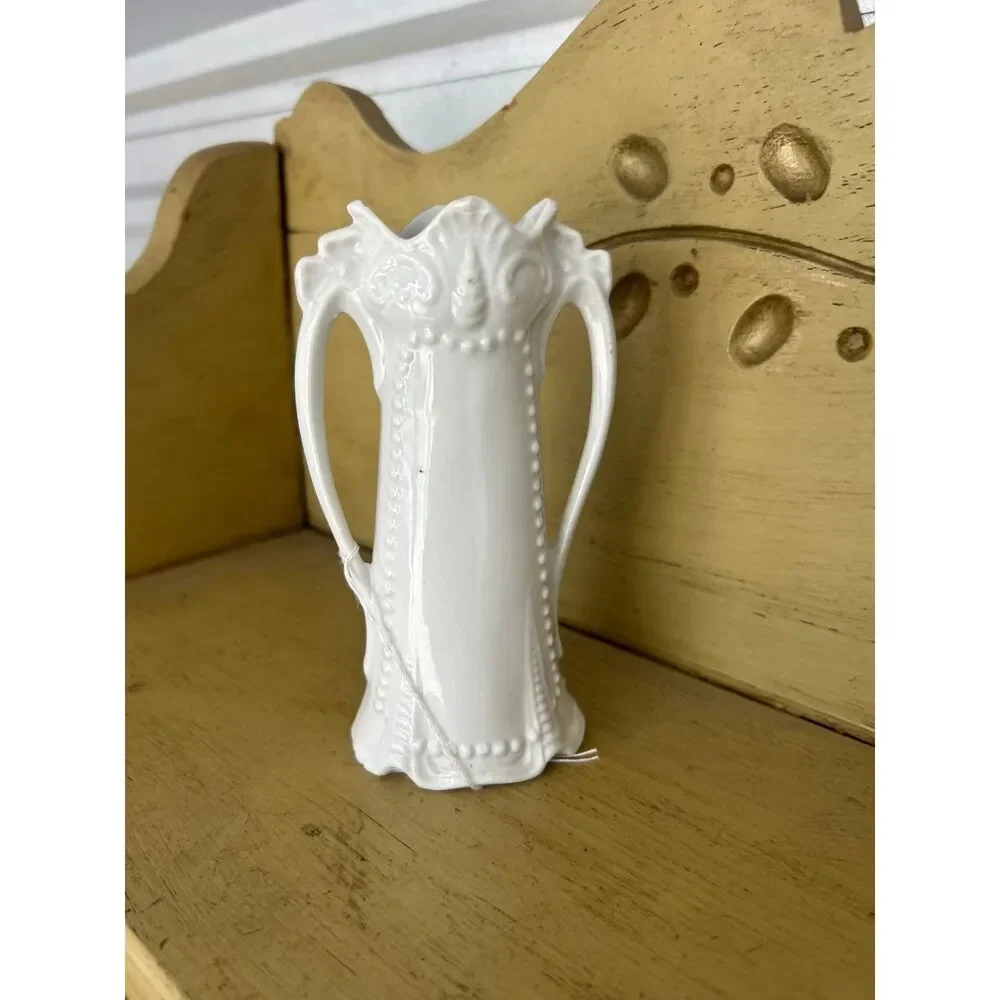 Vintage Porcelain Souvenir Vase Masonic Temple Omaha Nebraska Made In Germany